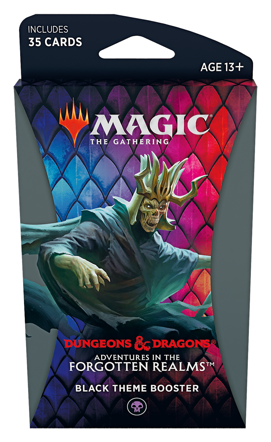 Card booster pack featuring a dark, menacing figure against a vibrant background for Magic The Gathering C87500000-1