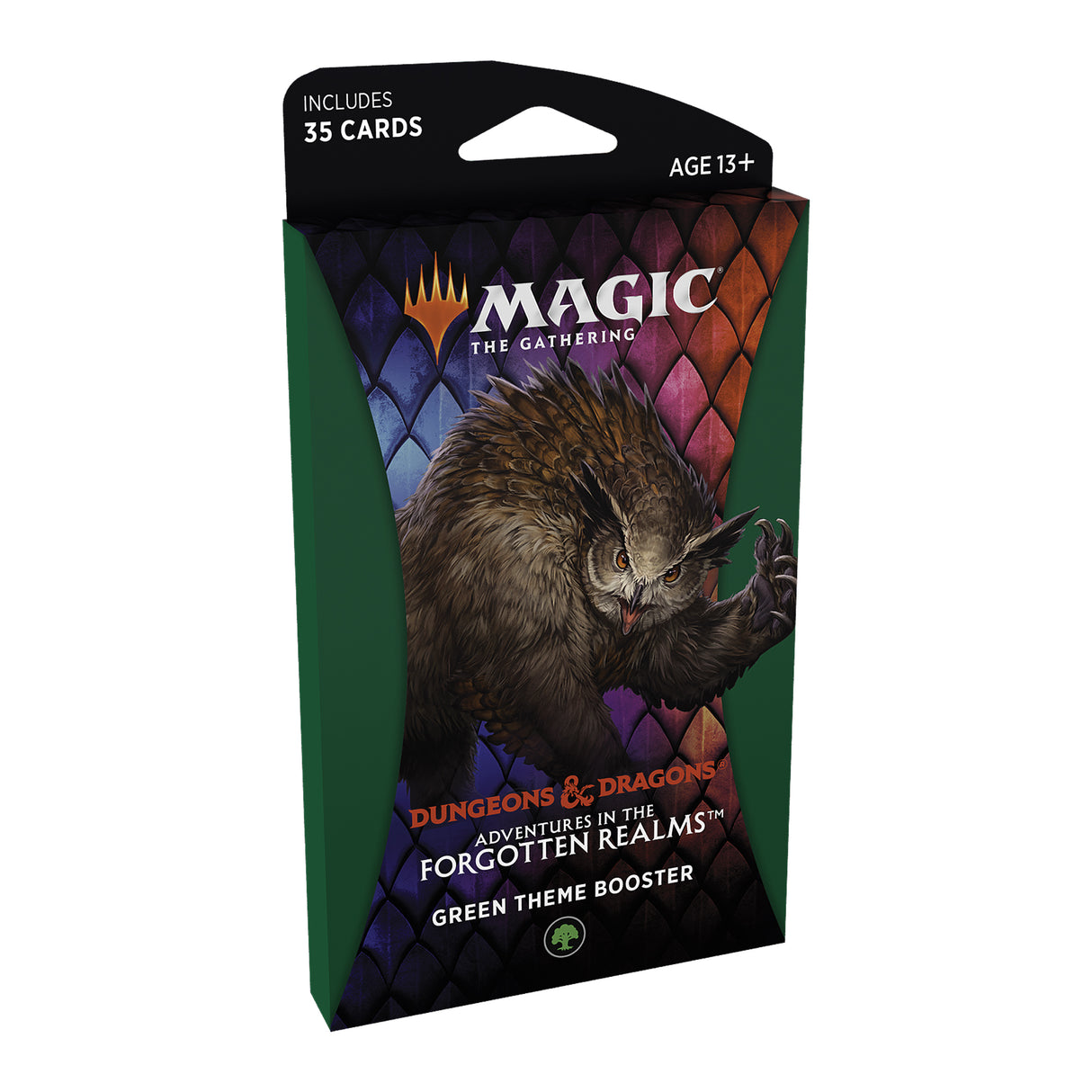 Green themed booster pack featuring a detailed owl illustration for Magic The Gathering C87500000-1