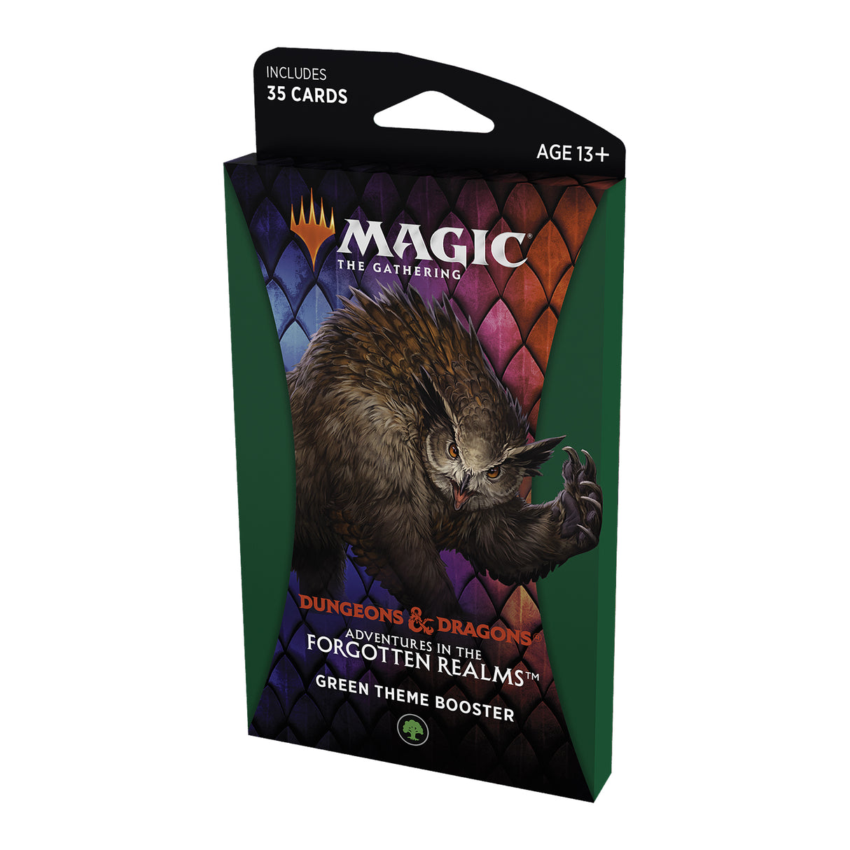 Green Theme Booster pack for Magic: The Gathering, featuring a woodland creature for C87500000-1