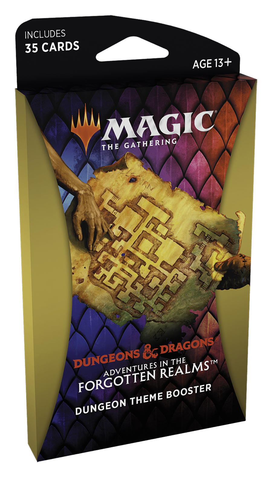 Card booster pack for Magic: The Gathering, featuring Forgotten Realms adventures for C87500000-1, side view