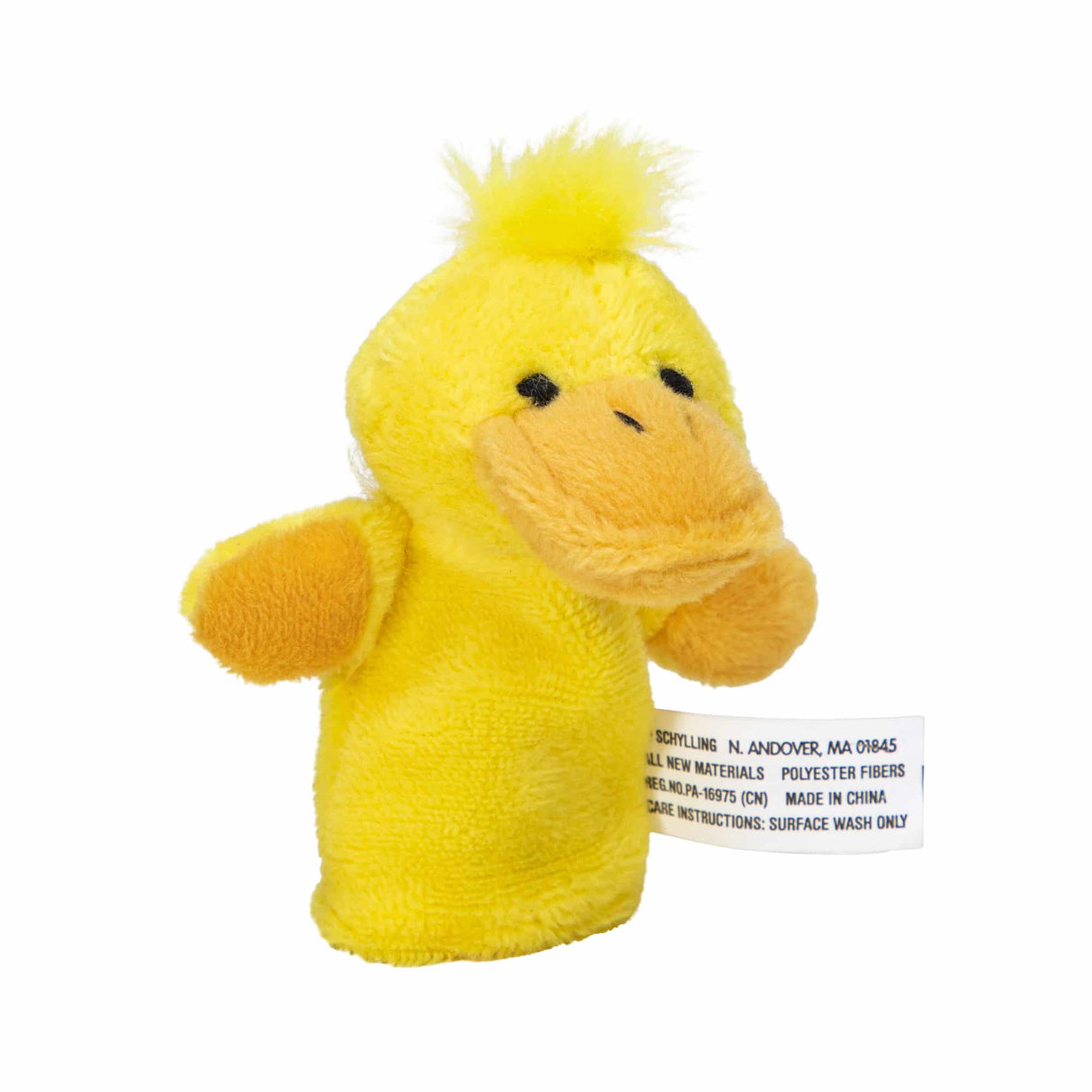 Yellow chick finger puppet toy for Schylling PFP