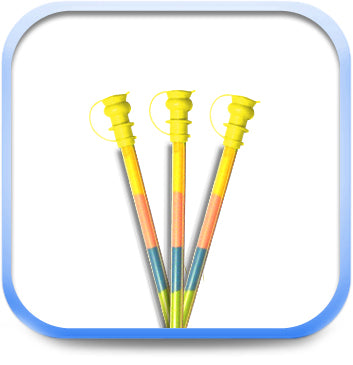 Three colorful, coiled candy tubes for fun and play for Creative Concepts CPPFTASM