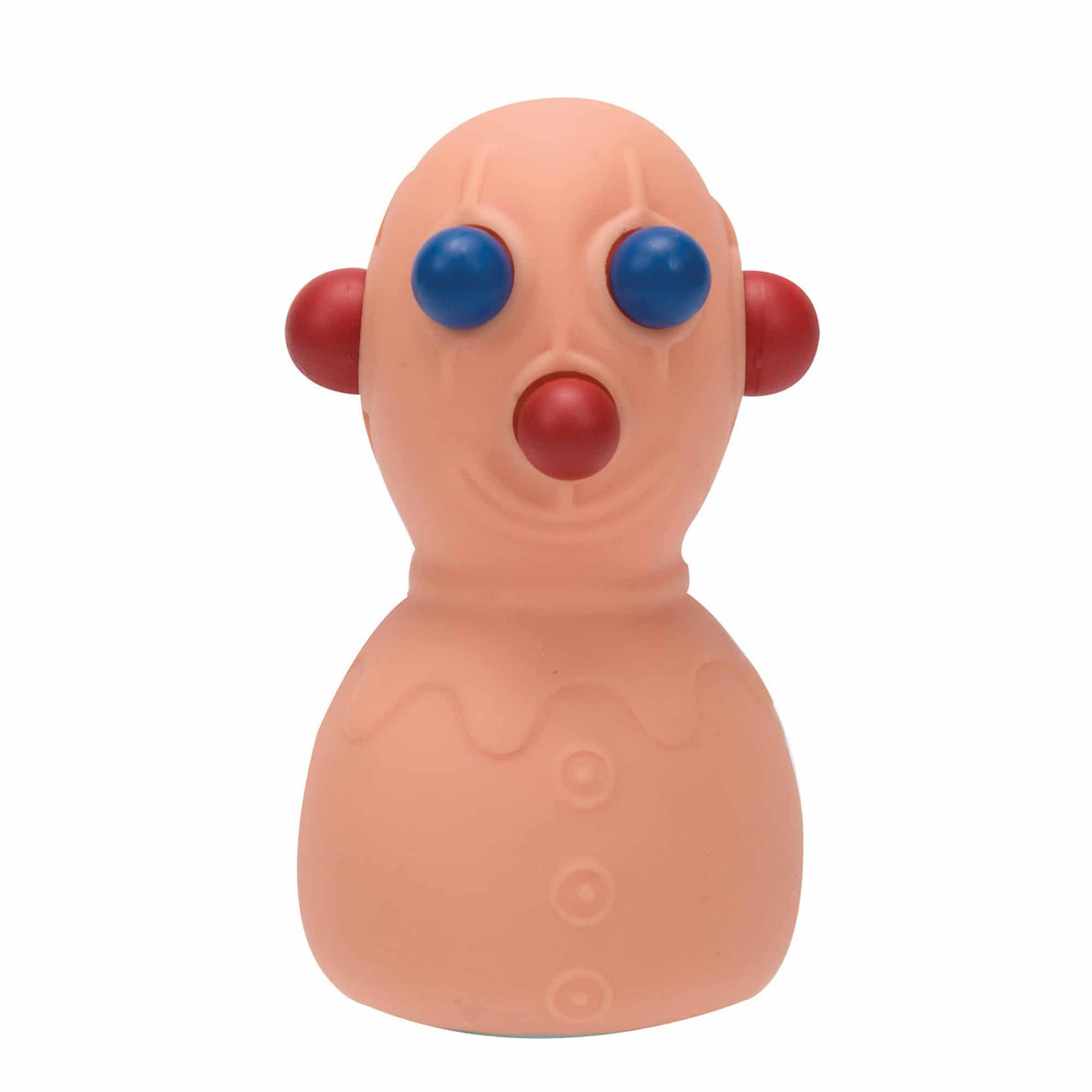 Squishy, pale toy with blue eyes and red ears for Schylling PPST