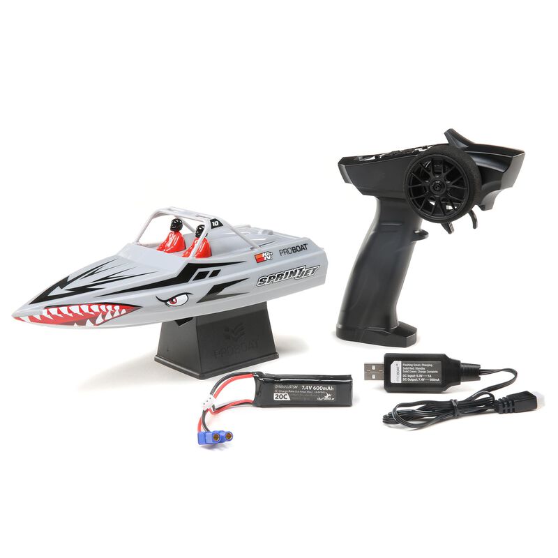 Sprintjet 9" Self-Righting Deep-V Jet Boat Brushed RTR, Silver | PRB08045T1 | Pro Boat