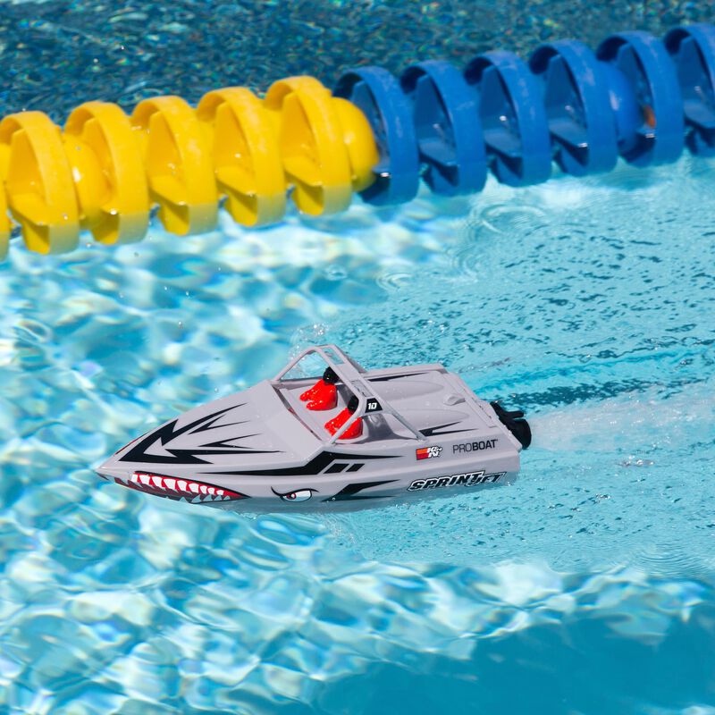 Sprintjet 9" Self-Righting Deep-V Jet Boat Brushed RTR, Silver | PRB08045T1 | Pro Boat