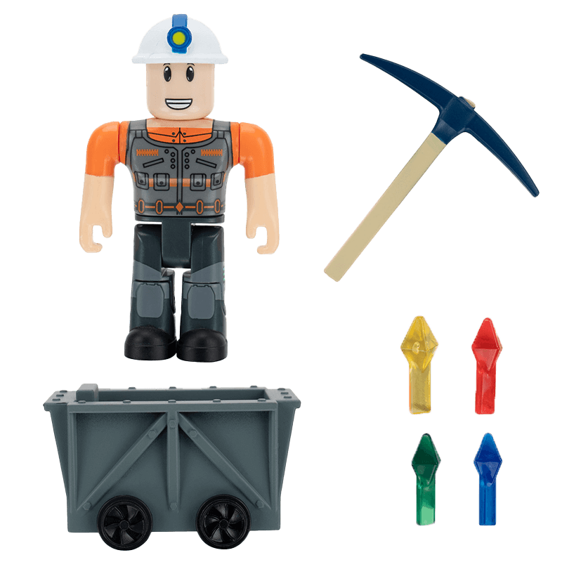 Roblox Action Collection - Megaminer + Two Mystery Figure Bundle [Includes  3 Exclusive Virtual Items] 