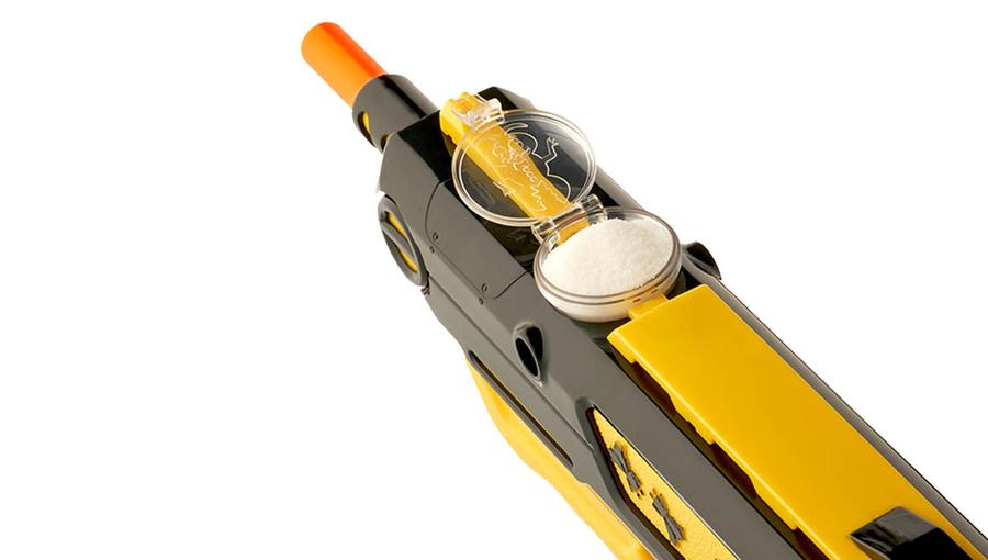 Salt bug zapper with orange trigger and yellow accents for Bug-A-Salt BS2.5-RY