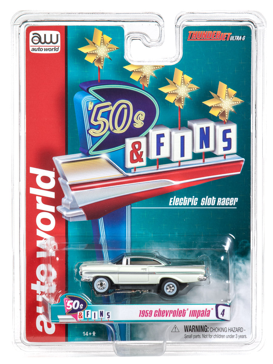 Slot car set: 1959 Chevrolet Impala electric slot racer for Auto World SC334