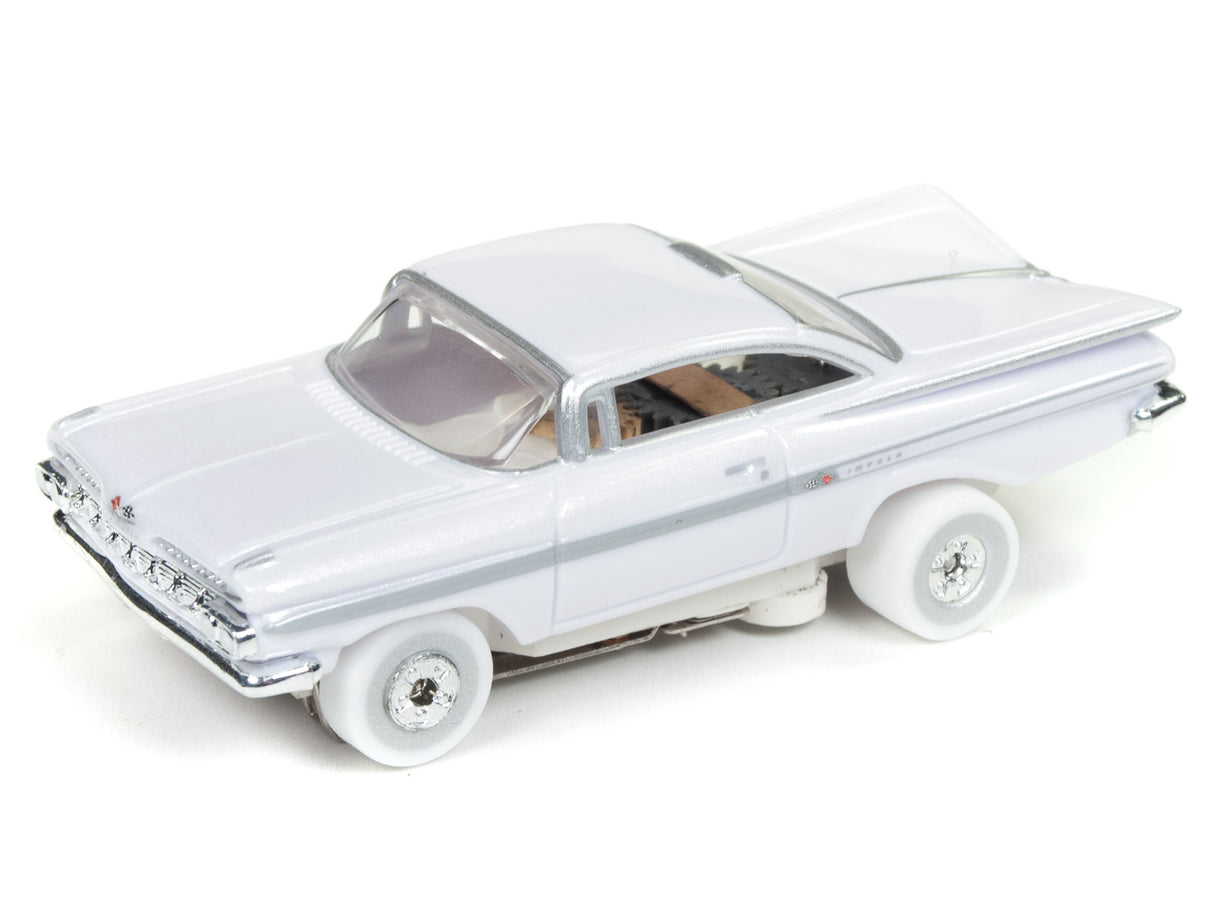 iWheels White 50's & Fins - Thunderjet - Release 22 | SC324 | 4 Cars-Auto World-1959 Chevy Impala (blue) - SC334IMPALABLUE-ProTinkerToys