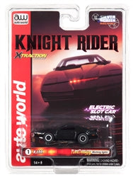 Black muscle car toy packaging featuring Knight Rider's KITT for Auto World