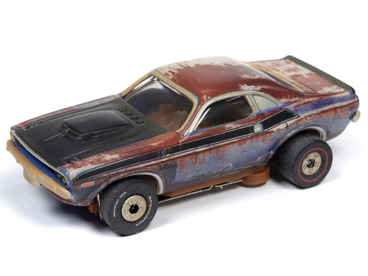 Barn Finds - Thunderjet - Release 26 | SC345 | 6 Cars-Auto World-#1 1970 Dodge Challenger T/A (Graveyard Carz Theme) SC345CHALLENGER-ProTinkerToys
