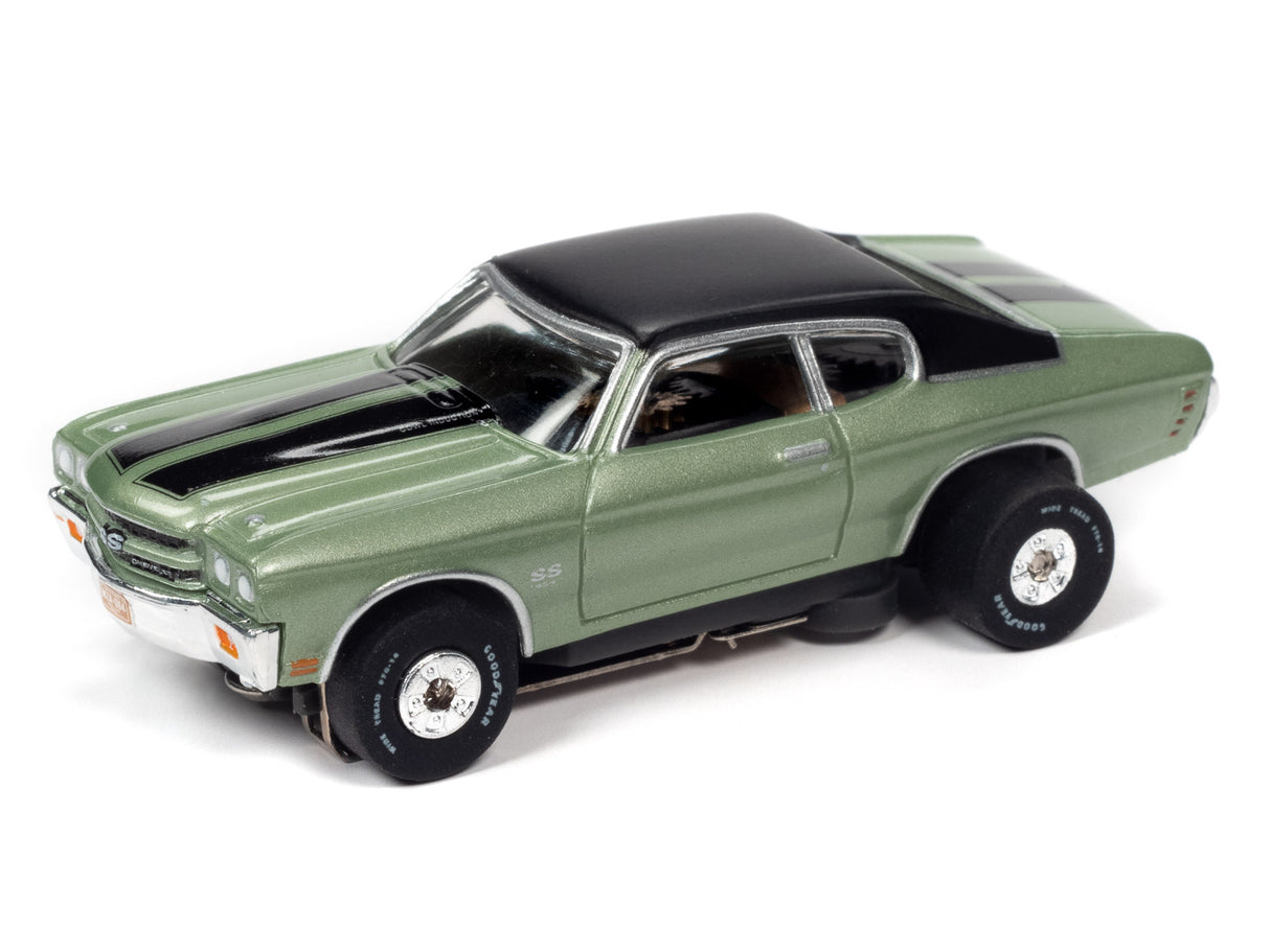 Green 1970 Chevelle SS slot car with black roof for SC359 Thunderjet-Release 32