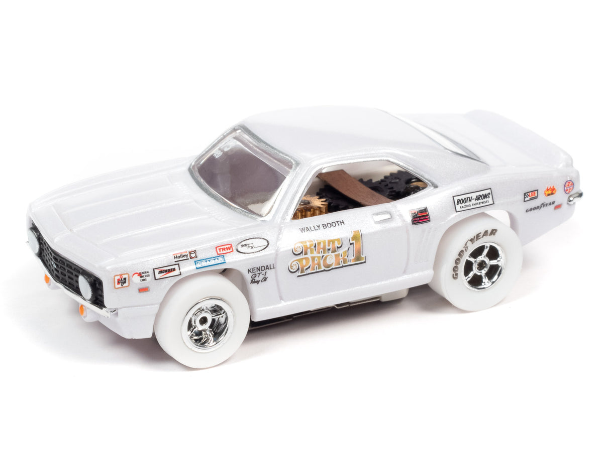 iWheels White Legends of the Quarter Mile - X-Traction - Release 32 | SC361 | 3 Cars-Auto World-#2 - "Rat Pack" 1969 Chevy Camaro - Wally Booth-ProTinkerToys