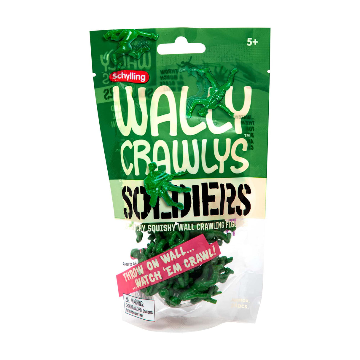 Green squishy toy soldiers for throwing and watching crawl for Schylling SDWC