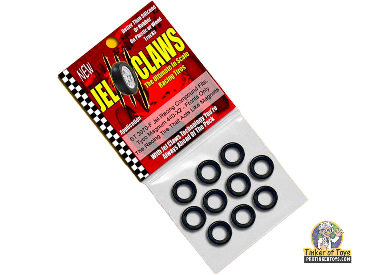 Set of black rubber wheels for model car racing for 1:64 ST 2070-F