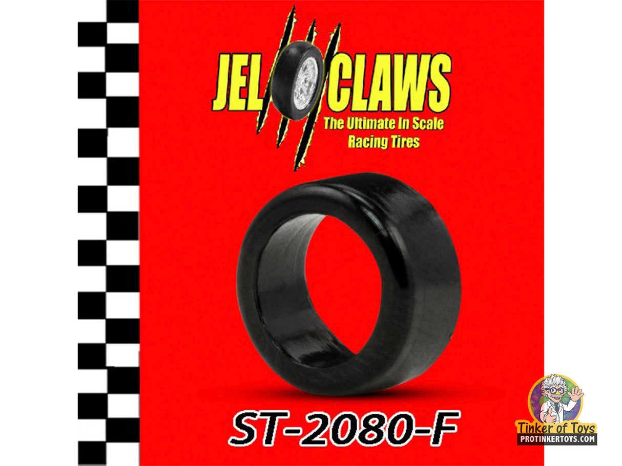 Black scale model racing tire, ST-2080-F for 1:64 AFX SRT F
