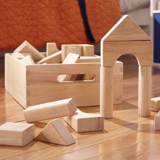 Wooden unit blocks for building and stacking play for Melissa and Doug 503