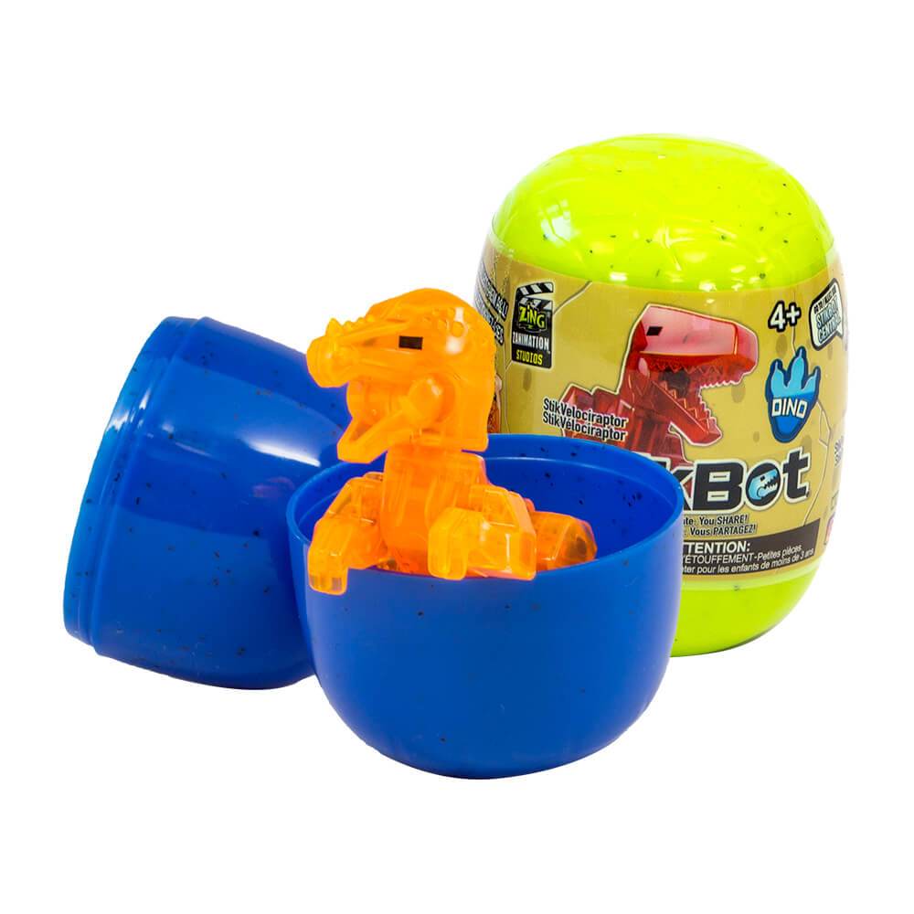 Blue and yellow dino toy set with orange dinosaur figure for Zing 90644