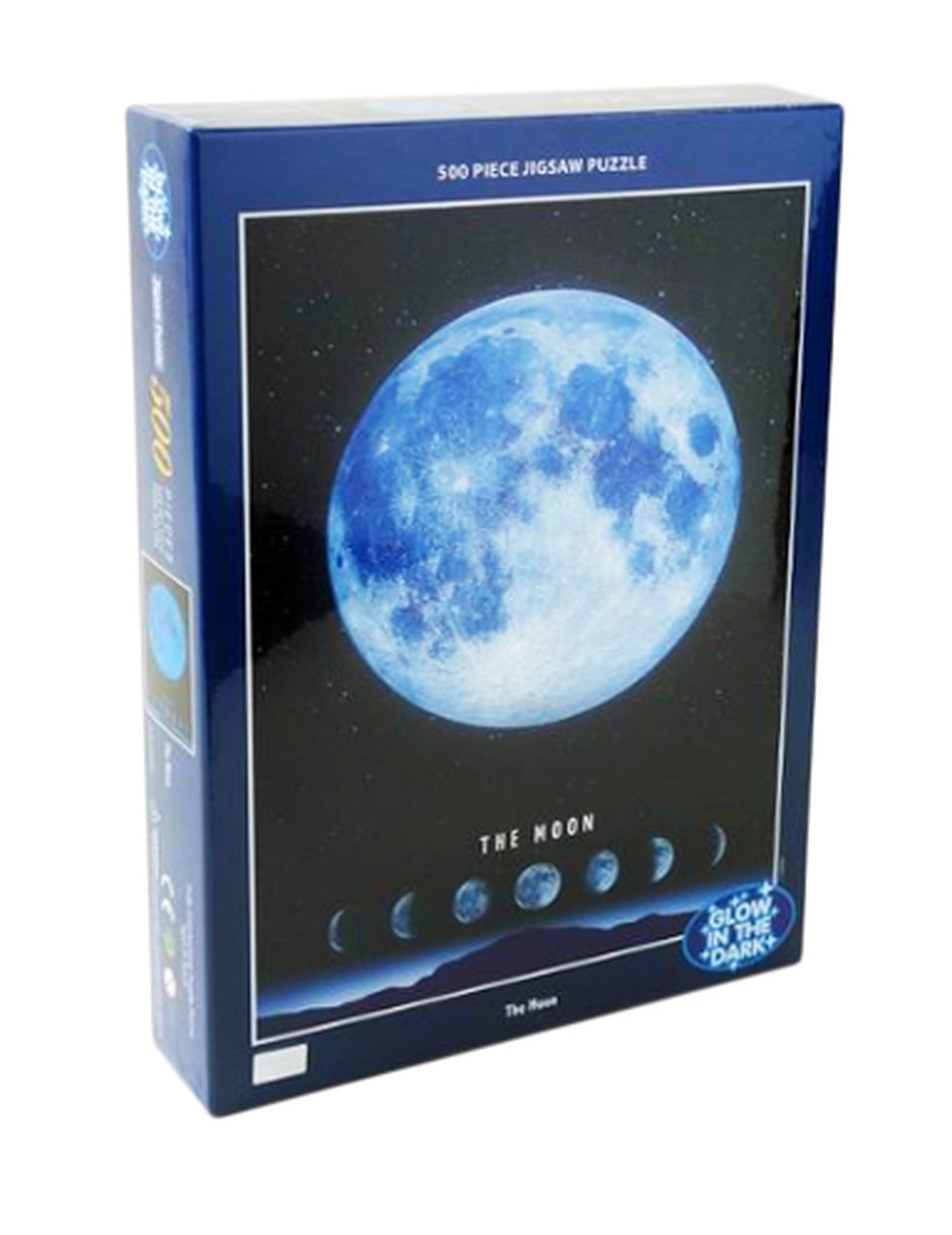 Blue moon jigsaw puzzle box showing a large, bright moon against a dark sky for Tomax TOM50-063