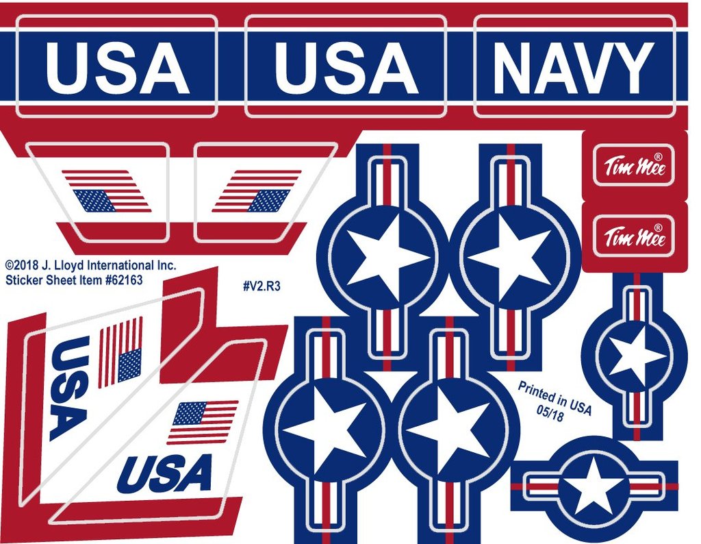 US Navy fighter jet decals for Cold War aircraft models for Tim Mee 62163