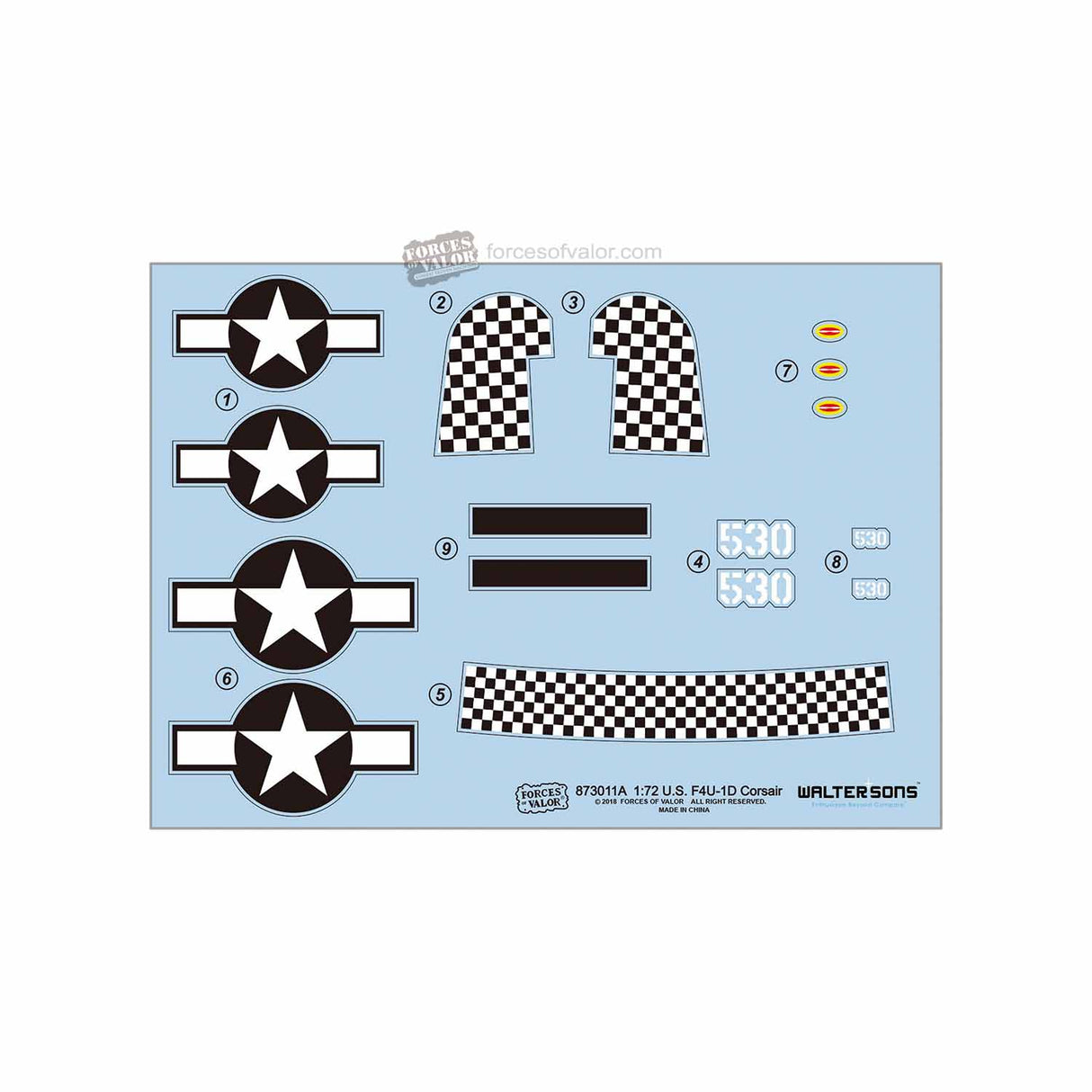 U.S. F4U-1D Corsair Okinawa May 1945 1:72 | 873011A | Waltersons