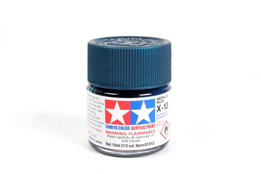 Acrylic Mini X-13 Metallic Blue (10ml) | 81513 | Tamiya