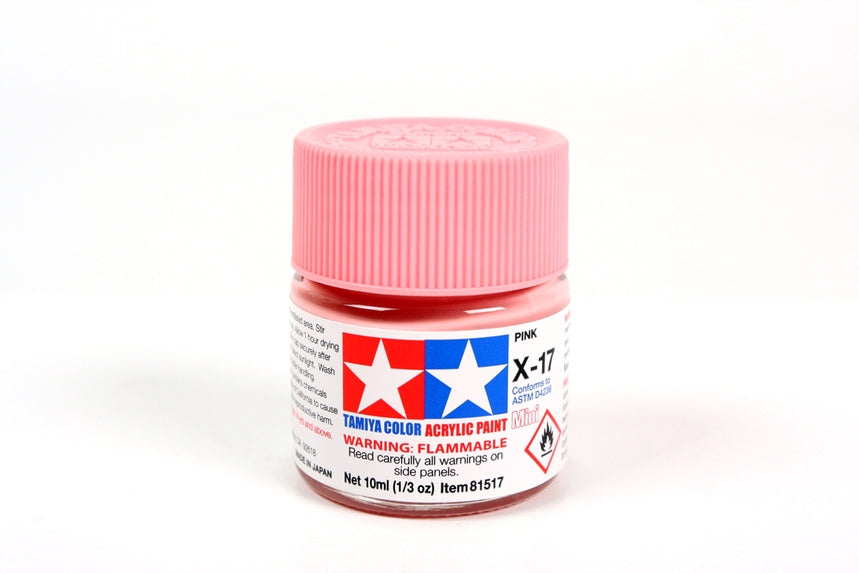 Acrylic Mini X-17 Pink (10ml) | 81517 | Tamiya
