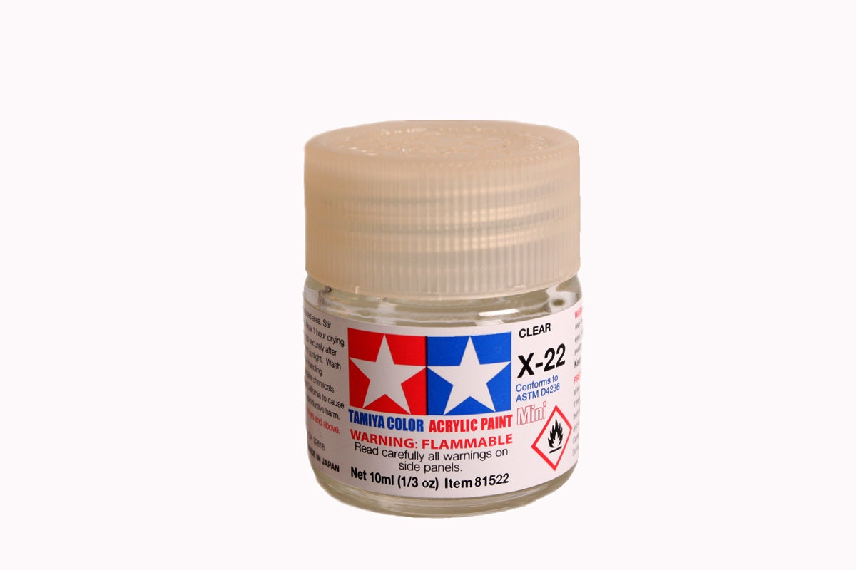 Acrylic Mini X-22 Clear (10ml) | 81522 | Tamiya