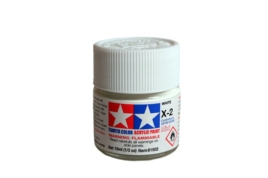 Acrylic Mini X-2 White (10ml) | 81502 | Tamiya