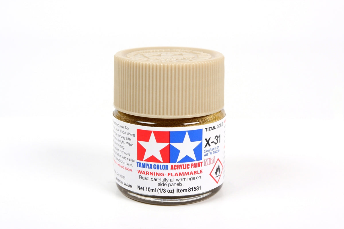 Acrylic Mini X-31 Titan Gold (10ml) | 81531 | Tamiya