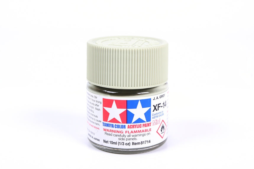 Acrylic Mini Xf-14 J.A. Grey (10ml) | 81714 | Tamiya