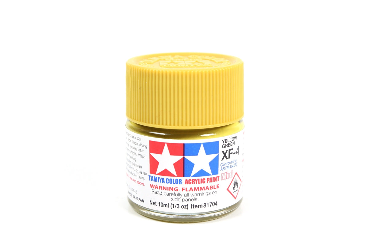 Acrylic Mini Xf-4 Yellow Green (10ml) | 81704 | Tamiya