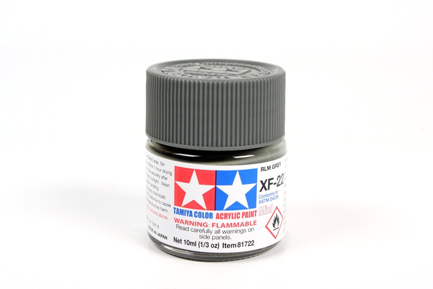 Acrylic Mini Xf-22 RLM Gray (10ml) | 81722 | Tamiya
