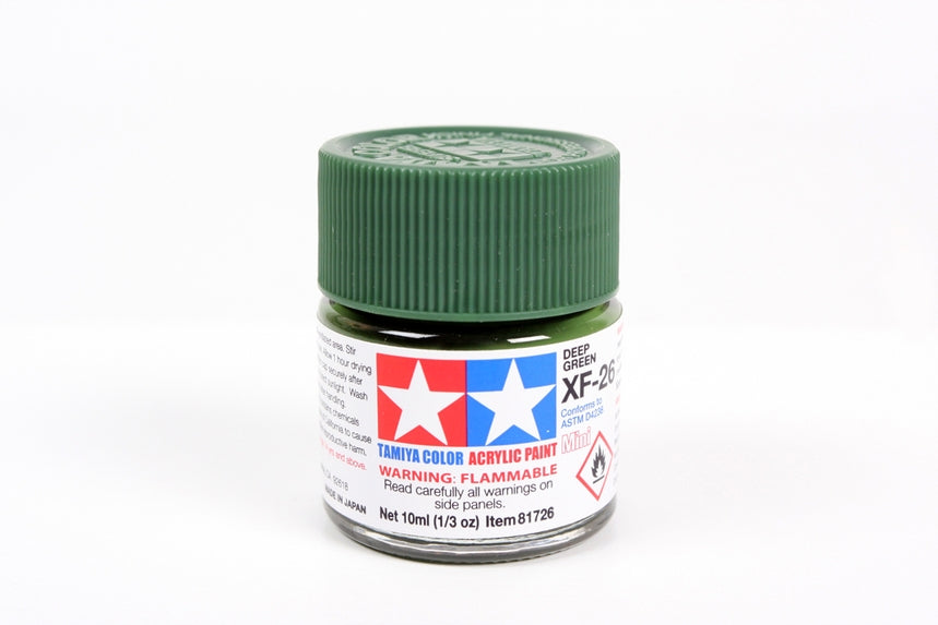 Acrylic Mini Xf-26 Deep Green (10ml) | 81726 | Tamiya