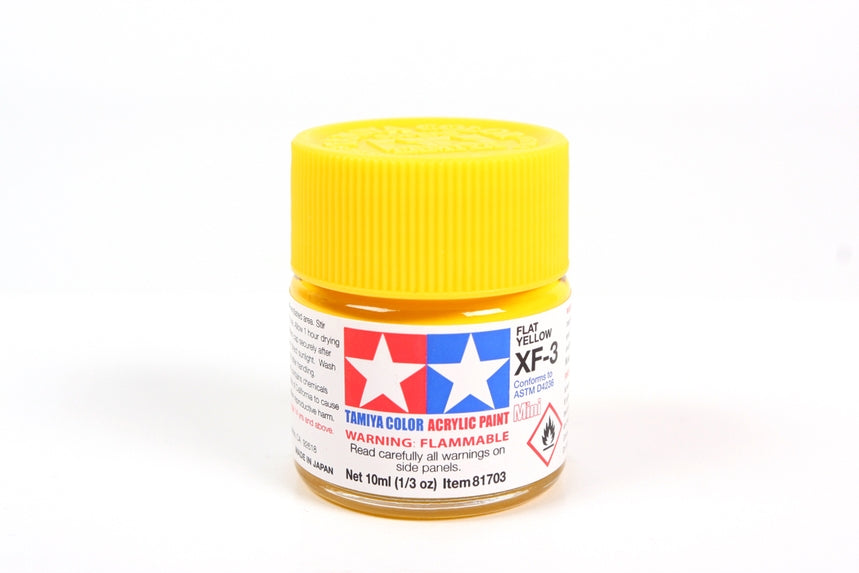 Acrylic Mini Xf-3 Flat yellow (10ml) | 81703 | Tamiya