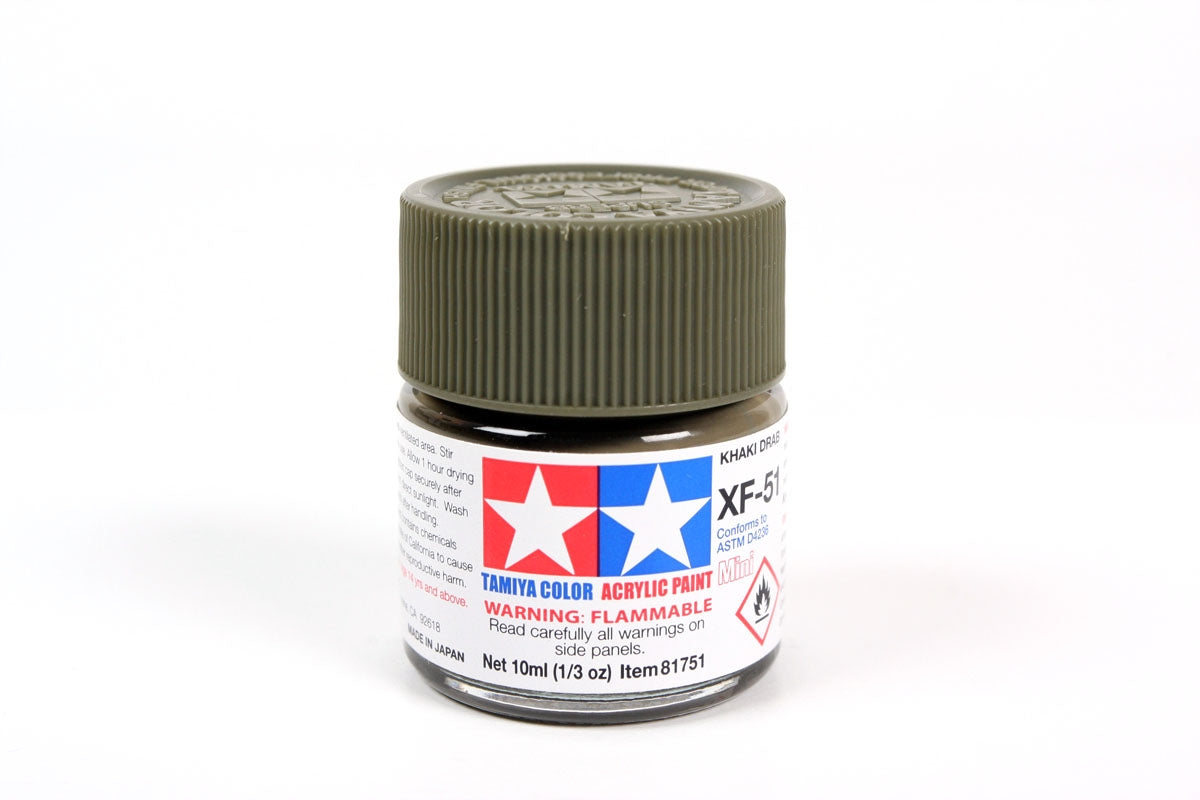 Acrylic Mini Xf-51 Khaki Drab (10ml) | 81751 | Tamiya