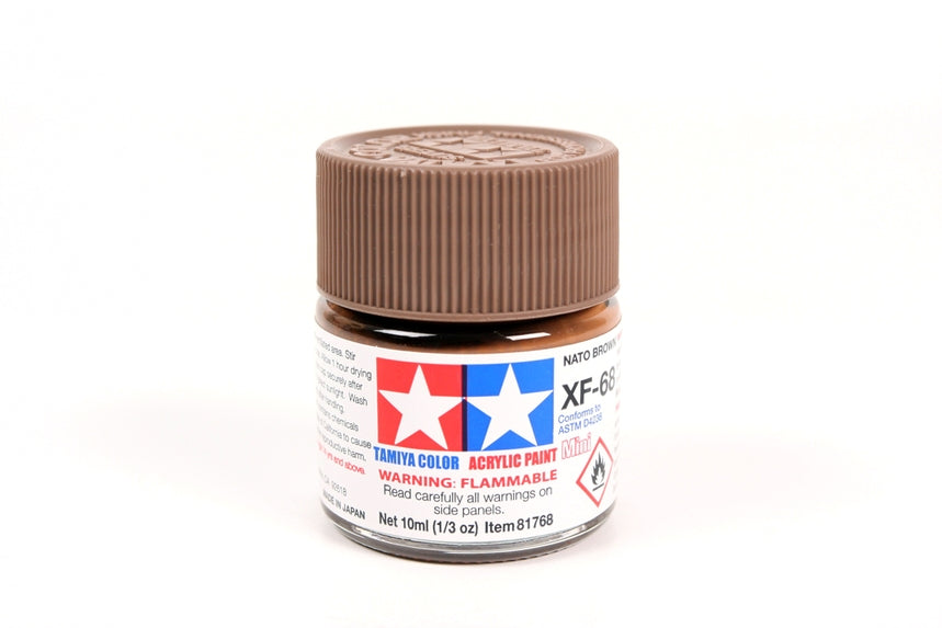 Acrylic Mini Xf-68 Nato Brown (10ml) | 81768 | Tamiya