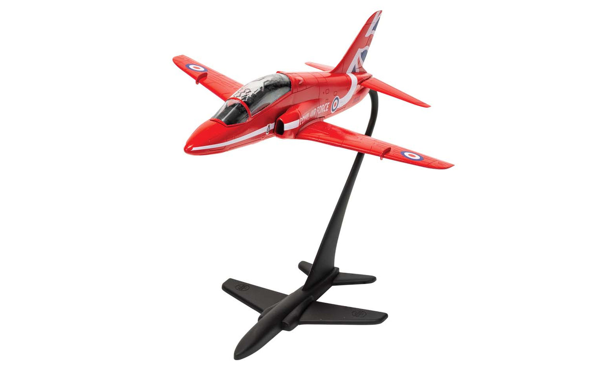 Red Arrows Hawk model kit on stand for Airfix A55002