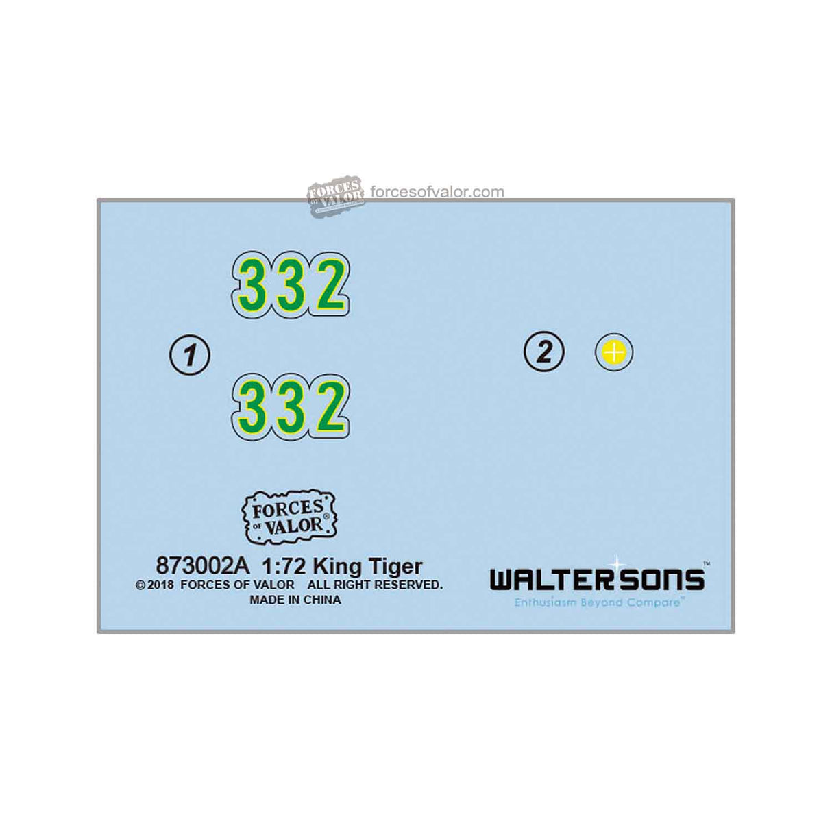 German King Tiger Ardennes Dec 1944 1:72 | 873002A | Waltersons