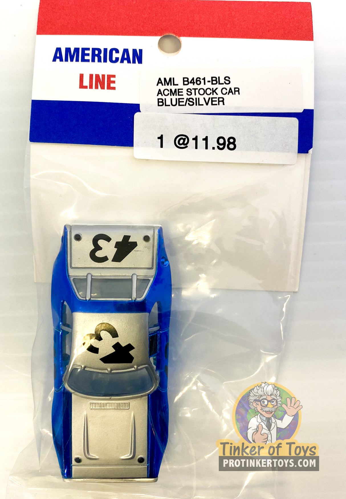 ACME Stock Car | B461 | American Line-American Line-K-Blue Silver-ProTinkerToys