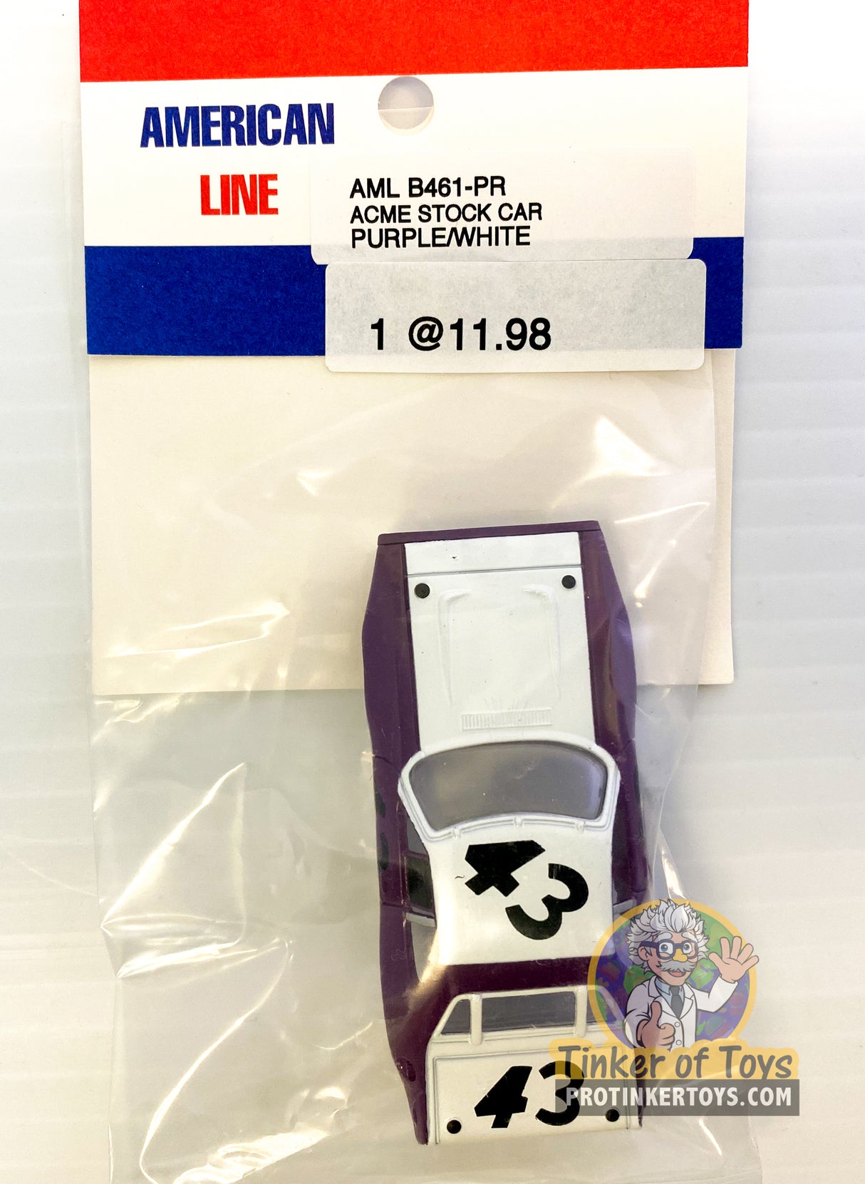 ACME Stock Car | B461 | American Line-American Line-K-Purple White-ProTinkerToys