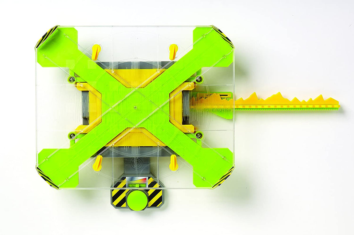 Earthquake lab model with yellow and green structural components for Smart Lab 00525