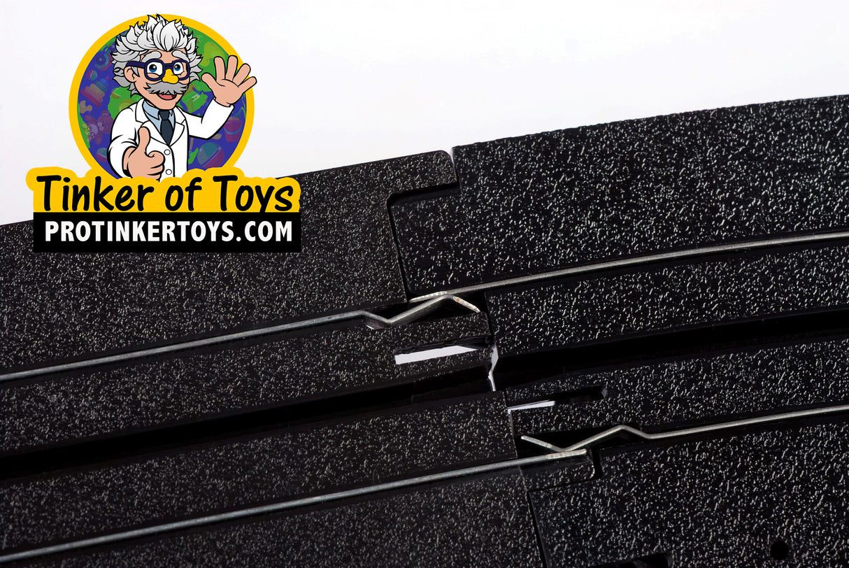 Black banked curve track section for model train layout for AFX/Racemasters 70625