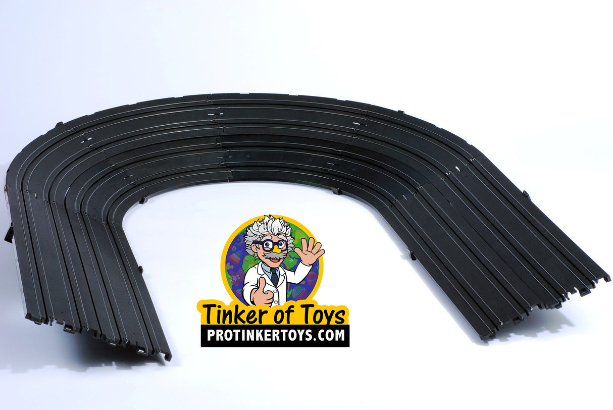 Black banked curve track section for model trains for AFX/Racemasters 70622