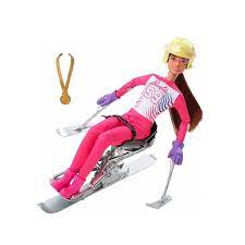 BARBIE WINTER SPORTS PARA ALPINE SKIER BRUNETTE WITH ACCESSORIES | HCN30 | Mattel