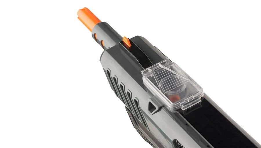 Black bug zapper with orange trigger and clear catch for Bug-A-Salt BS63-SG