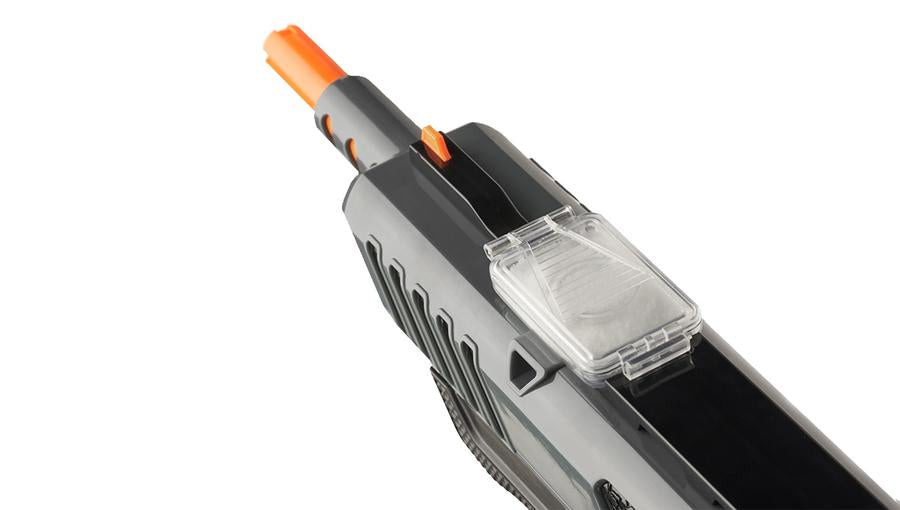 Bug zapper with orange trigger and clear catch area for Bug-A-Salt BS63-SG