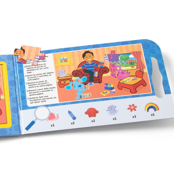 Blue's Clues and You! magnetic puzzle showing Joe and Blue in a room for Melissa and Doug 33005