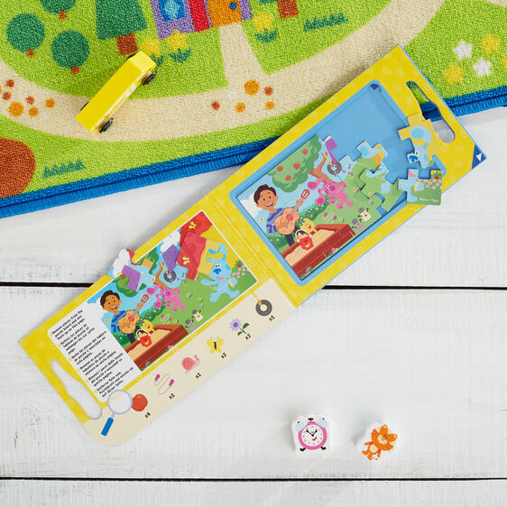 Blue's Clues and You! magnetic jigsaw puzzle set with paw print and flower tokens for Melissa and Doug 33005