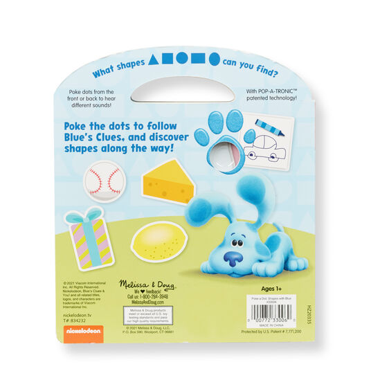 Activity set for kids: Poke dots to find shapes with Blue for Melissa and Doug 33006